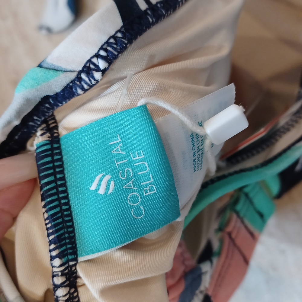 New Coastal Blue One Shoulder Bikini Top - Picture 7 of 9
